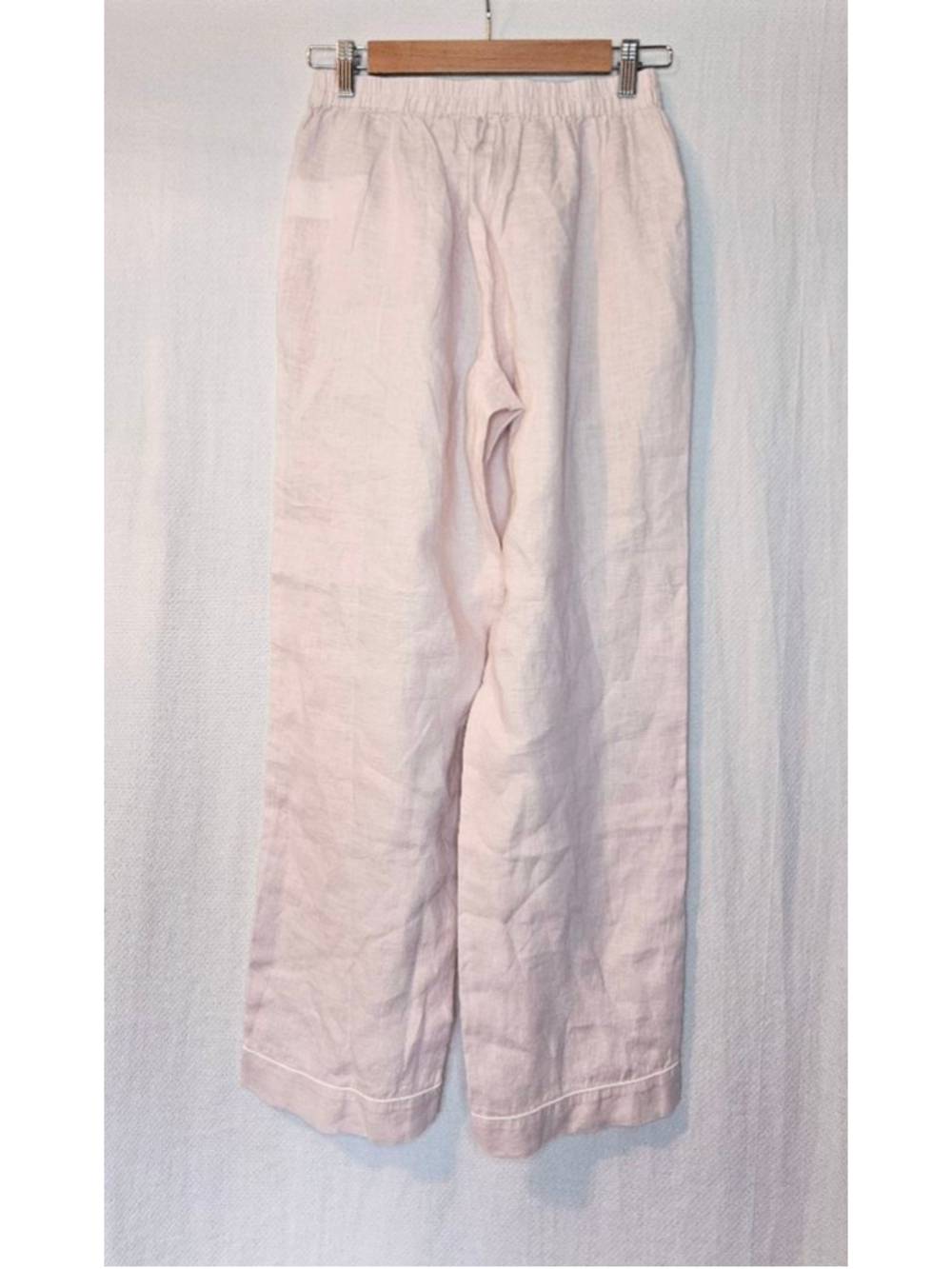 Quince 100% Egyptian Linen Pale Pink Pajama Lounge Casual Pants NWT Sz XS - Picture 5 of 7